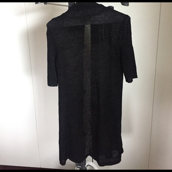 CALVIN KLEIN Black Mesh Cardigan - Picture 6 of 6